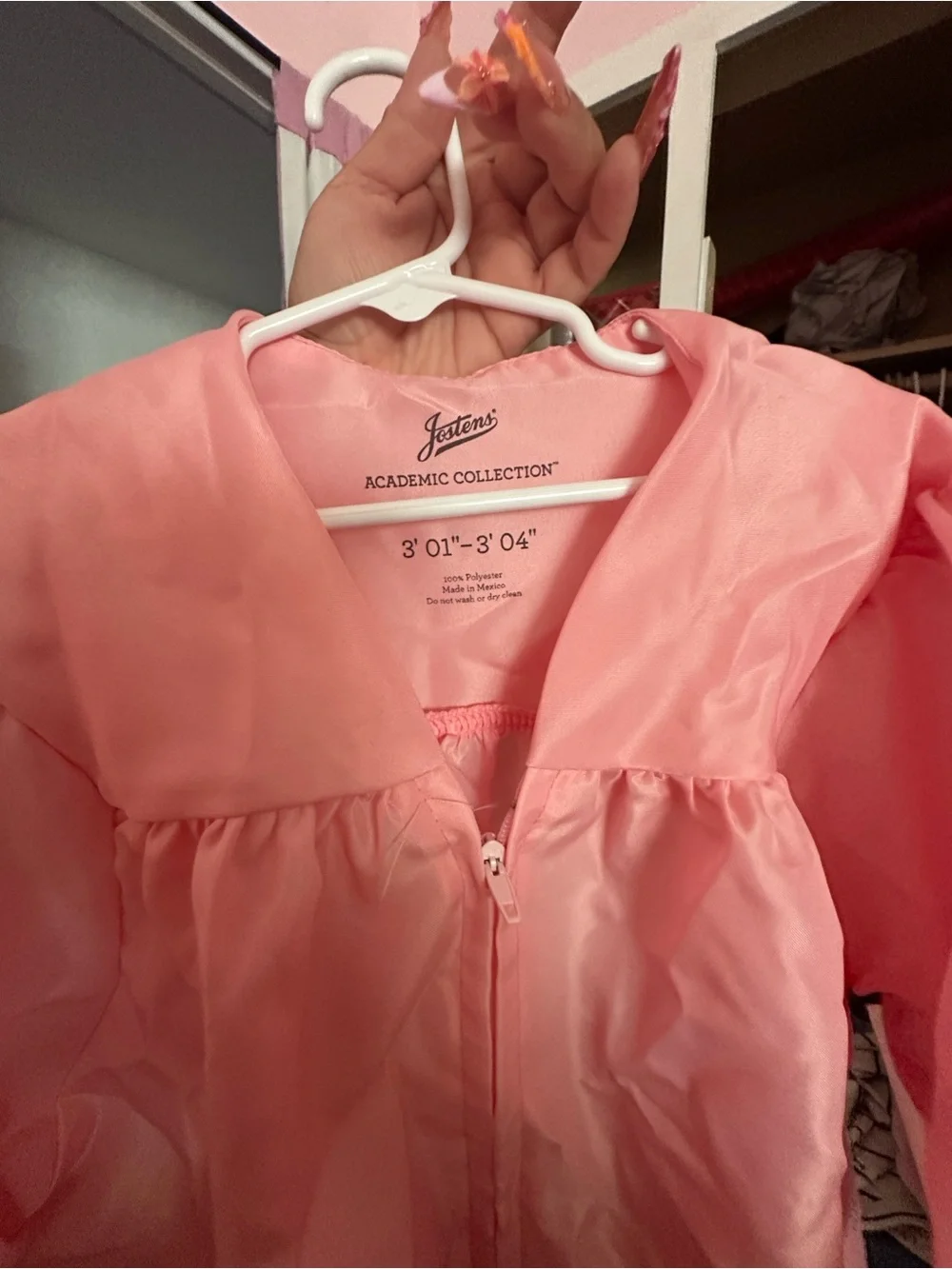 Pink Graduation Gown Jacket - Women's Lightweight Ceremony Cover